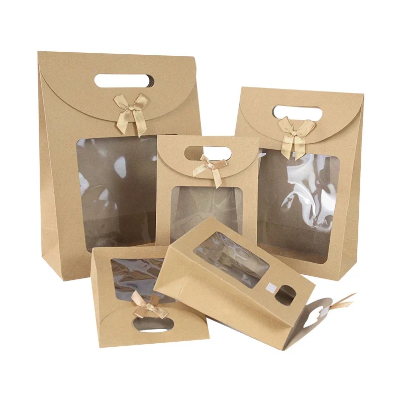 31/26/20/16cm Kraft Paper Portable Gift Bag PVC Clear Window Packaging Bags for Small Business Birthday Christmas Present Wrap
31/26/20/16cm Kraft Paper Portable Gift Bag PVC Clear Window Packaging Bags for Small Business Birthday Christmas Present Wrap