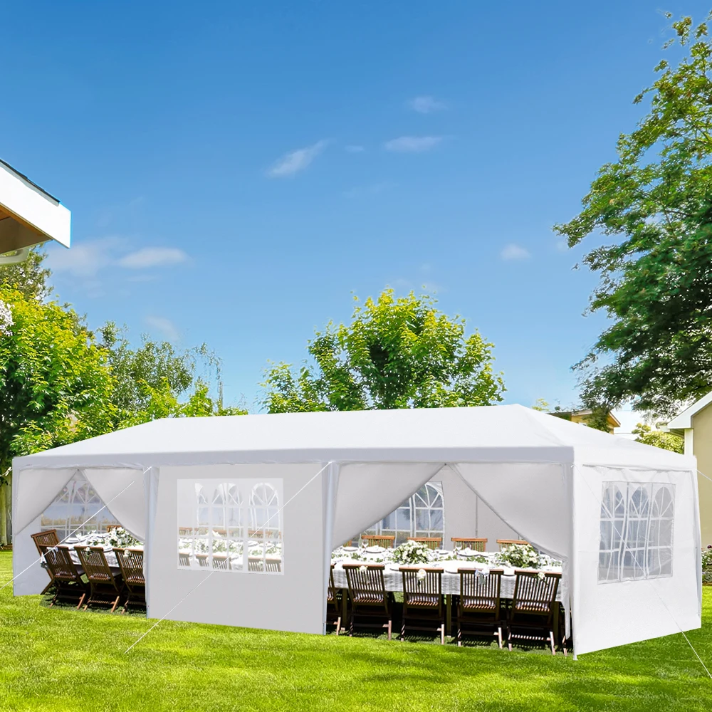 10'x30' Outdoor Party Tent with 8 Removable Sidewalls, Waterproof Canopy Patio Wedding Gazebo, White
10'x30' Outdoor Party Tent with 8 Removable Sidewalls, Waterproof Canopy Patio Wedding Gazebo, White