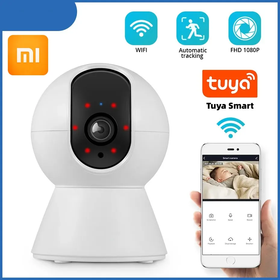 

Xiaomi 1080P 3MP 5MP Tuya умная Мини Wi-Fi IP-камера Внутренняя беспроводная камера видеонаблюдения для дома 2 МП автоматическое отслеживание