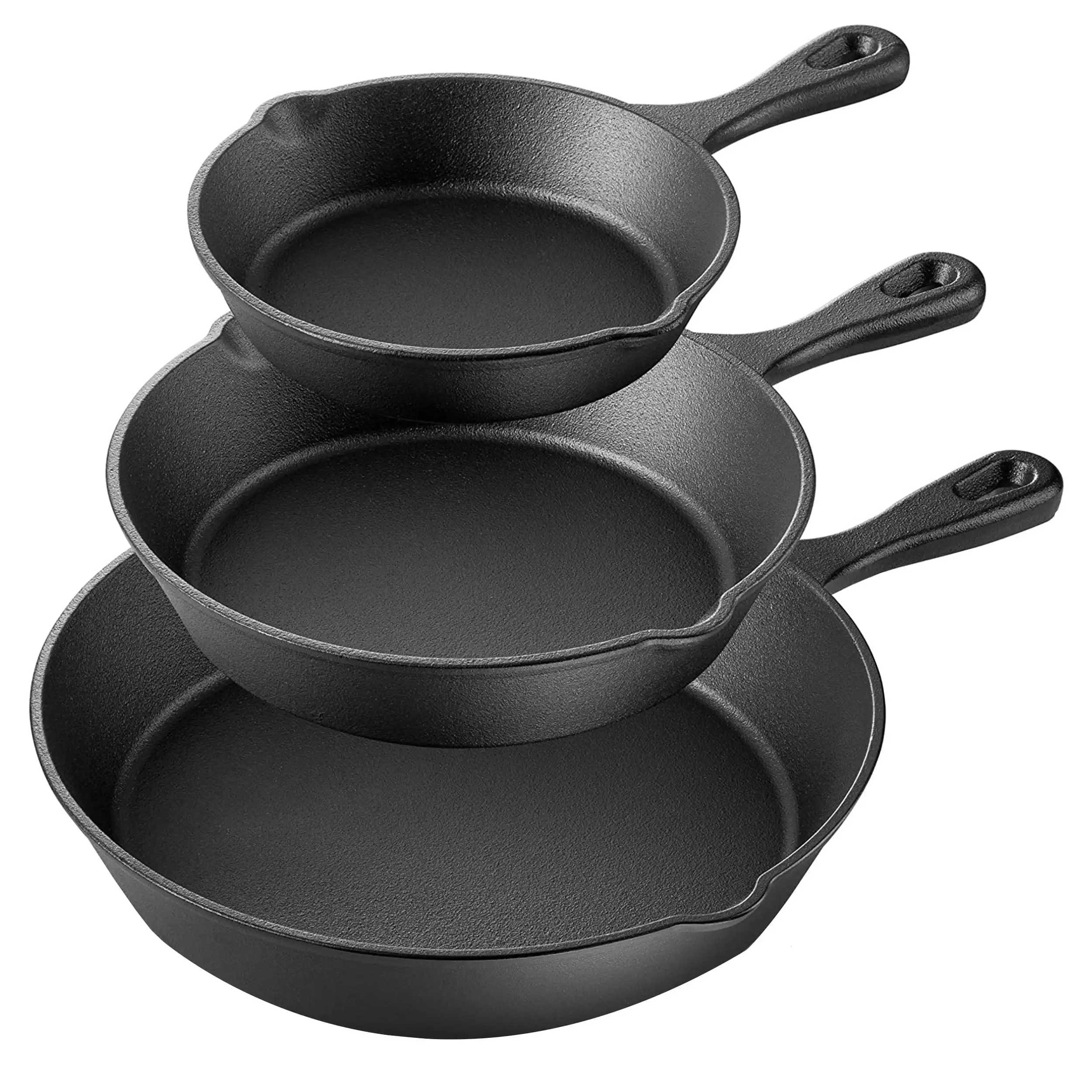 MegaChef Pre-Seasoned 3 Piece Cast Iron Skillet Set barbecue Lifetime durability Versatility healthier
MegaChef Pre-Seasoned 3 Piece Cast Iron Skillet Set barbecue Lifetime durability Versatility healthier