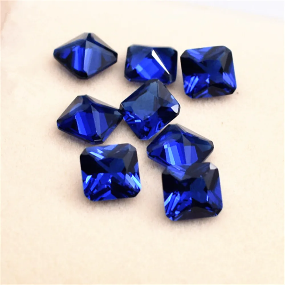 

High Quality Blue Spinel Square Faceted Gemstone Radiant Cut Vivid Blue Spinel Gem Suitable for Wax Casting BS020
