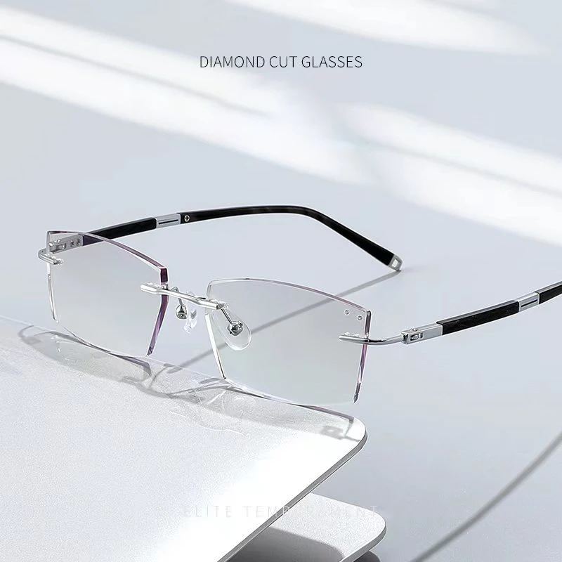 Vazrobe Rimless Trimming Men Eyeglasses Frame Male Myopic Optical Glasses Anti Blue Light Photochromic Gradient Transition
Vazrobe Rimless Trimming Men Eyeglasses Frame Male Myopic Optical Glasses Anti Blue Light Photochromic Gradient Transition