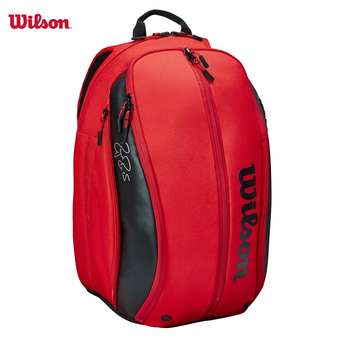 

Wilson Roger Federer DNA Tennis Backpack PU Design Racket Sport Tennis Bag Max For 3 Racquets with ‎Insulation Pocket WR8006002