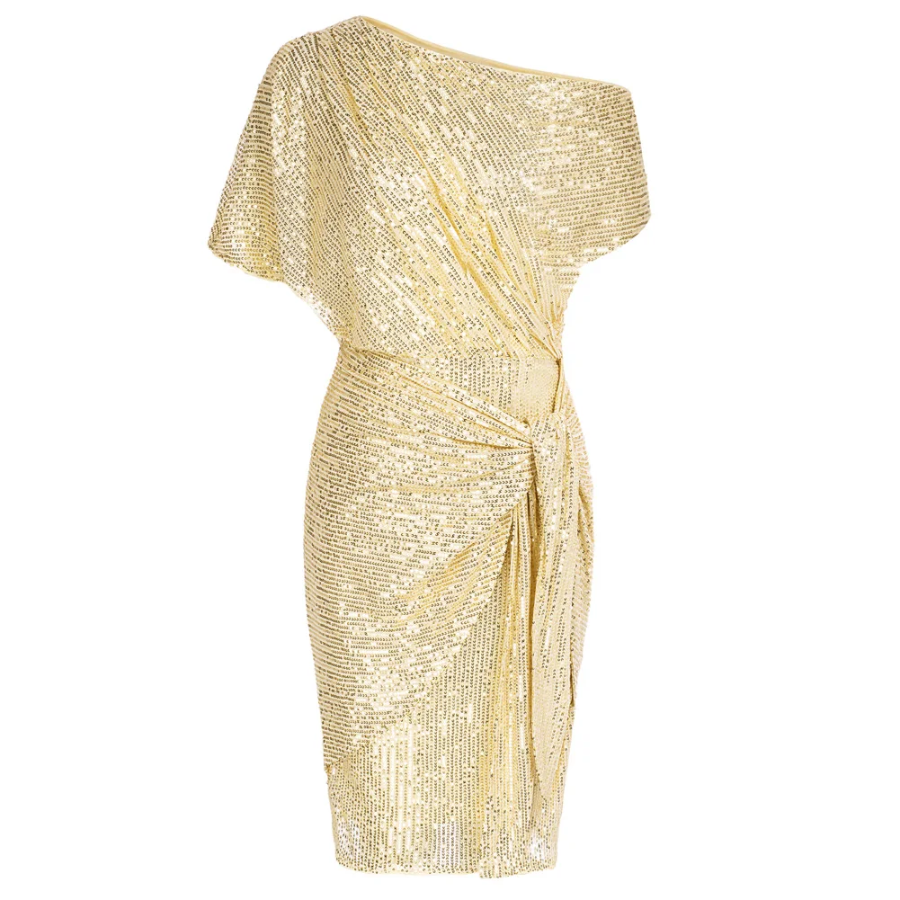 GRACE KARIN Women's Sequin Midi Dress One-Shoulder Sparkly Glitter Off Shoulder Ruched Bodycon Party Night Out Club Dresses A30
GRACE KARIN Women's Sequin Midi Dress One-Shoulder Sparkly Glitter Off Shoulder Ruched Bodycon Party Night Out Club Dresses A30