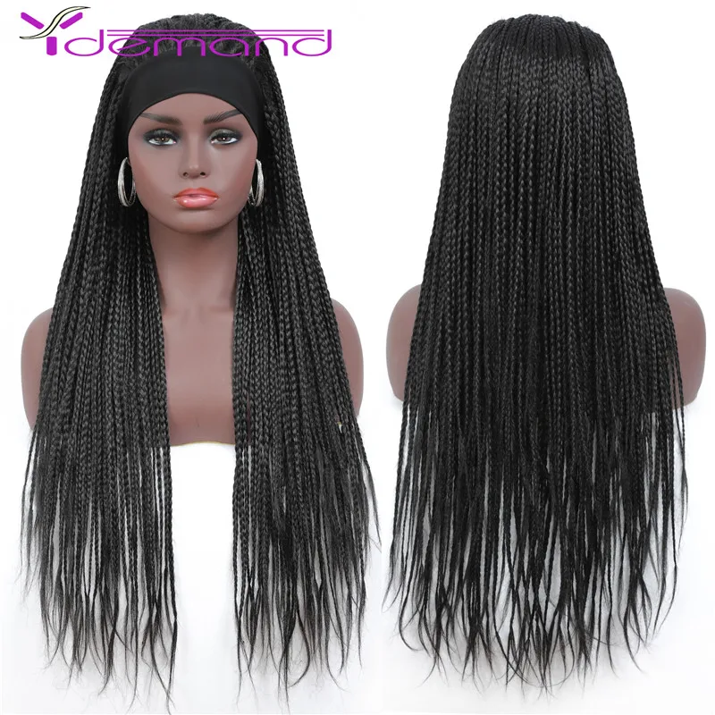 Y Demand Headband Box Braids Wig Ombre Brown Long Braided African Wig Synthetic Braiding Beauty Hair For Women/Men
Y Demand Headband Box Braids Wig Ombre Brown Long Braided African Wig Synthetic Braiding Beauty Hair For Women/Men