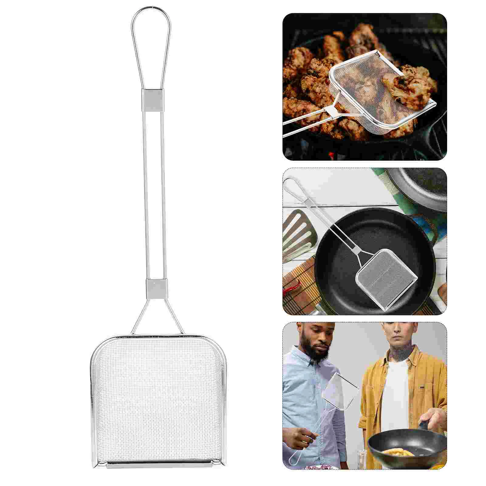 Square Mesh Skimmer Stainless Steel Colander Spoon Fry Ladle Scoop Kitchen Gadgets
Square Mesh Skimmer Stainless Steel Colander Spoon Fry Ladle Scoop Kitchen Gadgets