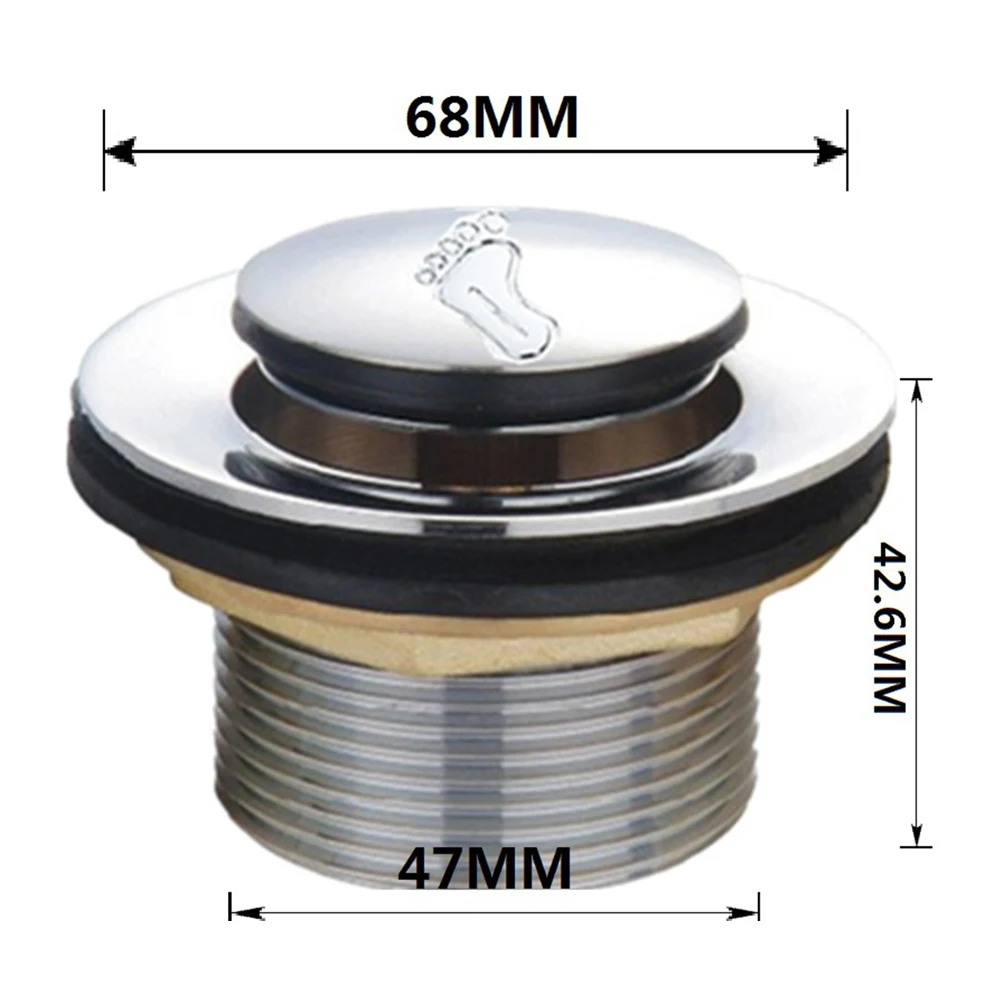Waste Drain Pop Up Drain Easy To Install Water-tight Seal 1 Pc Alloy+Brass+Plastic Bathtub Drain Silver Durable
Waste Drain Pop Up Drain Easy To Install Water-tight Seal 1 Pc Alloy+Brass+Plastic Bathtub Drain Silver Durable