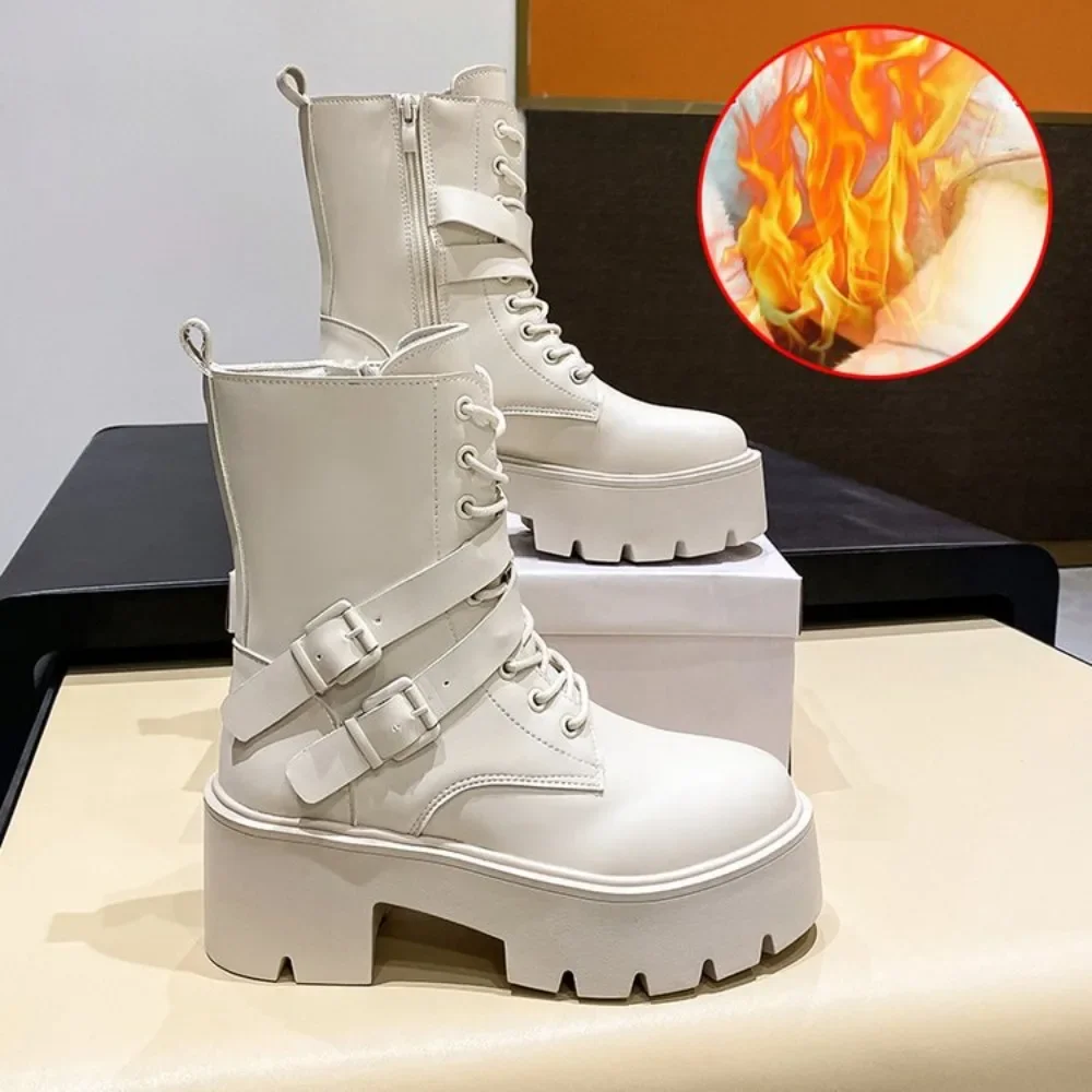 New 2024 Autumn Winter Middle Boots Fashion Lace-up Zipper Botas Mujer Sports Thick-soled Chelsea Boots Casual Women's Shoes
New 2024 Autumn Winter Middle Boots Fashion Lace-up Zipper Botas Mujer Sports Thick-soled Chelsea Boots Casual Women's Shoes