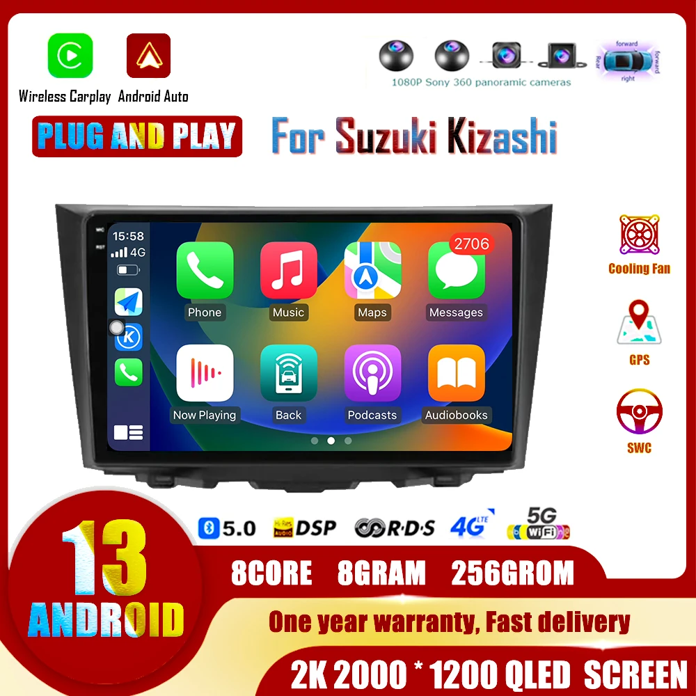 

Android for Suzuki Kizashi 2009 - 2015 Auto Multimedia Stereo DSP Wireless Carplay GPS Navigation Car Radio Player FM BT Video