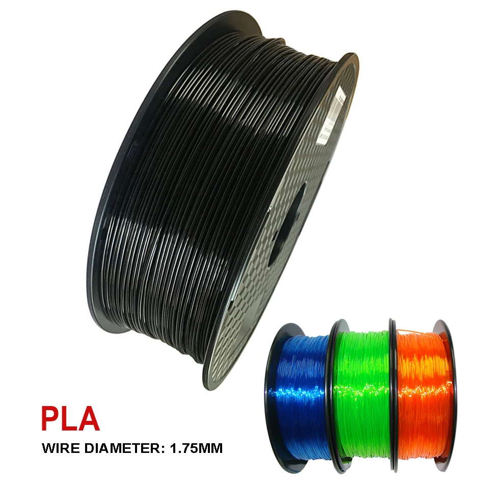 

3D Printer PLA Filament 1.75mm Printing Materal 250G/50G/10m Sublimation Plastic Supplies Black Blue Transparent 3D Pen Filament