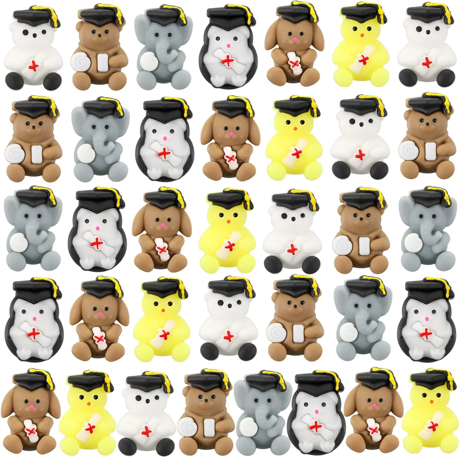36pcs Graduation Animal Toy Gift Grad Kawaii Bear Elephant Penguin Sloth Panda Dog Fidget Toy with Grad Hat Cute Stress Relief
36pcs Graduation Animal Toy Gift Grad Kawaii Bear Elephant Penguin Sloth Panda Dog Fidget Toy with Grad Hat Cute Stress Relief