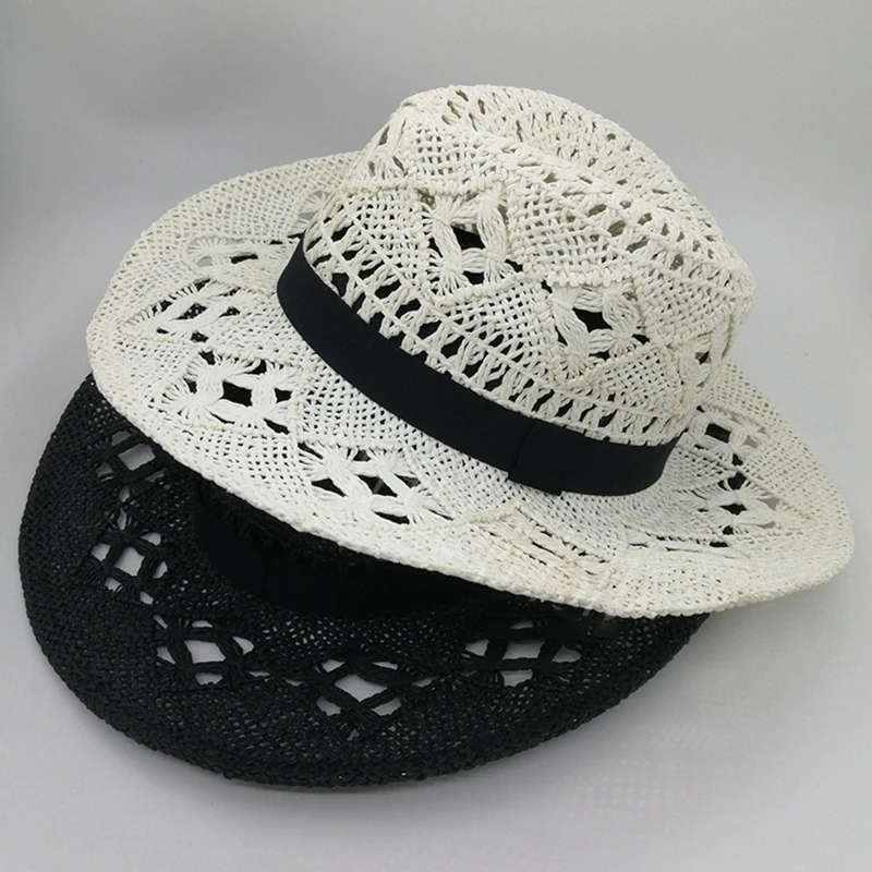 

Легкая летняя пляжная ковбойская шляпа Cowgirl в западном стиле, ковбойская соломенная шляпа от солнца, Солнцезащитная шляпа для спорта на открытом воздухе, рыбалки, пешего туризма, велоспорта
