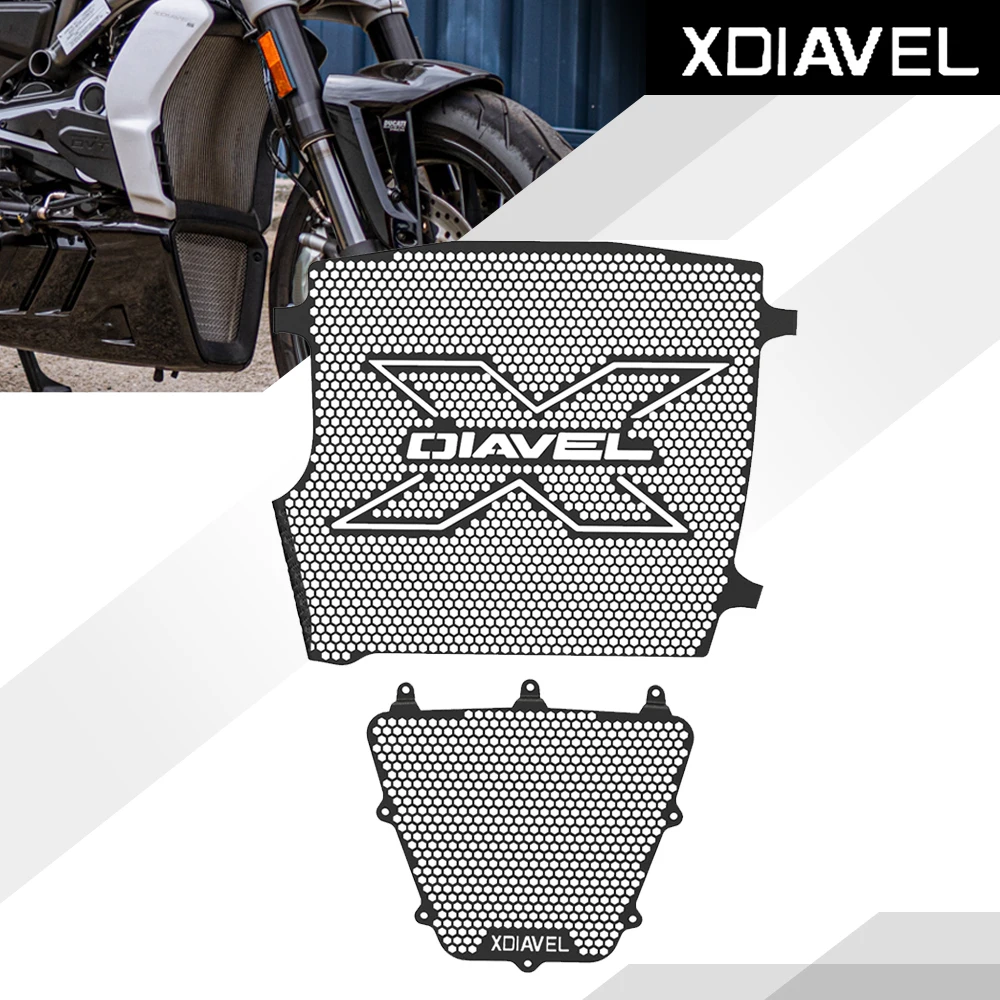 

Motorcycle Radiator Guard Grille And Oil Cooler Guard Set For Ducati XDiavel S / Nera / Black Star / Dark 2021 2022 2023 2024