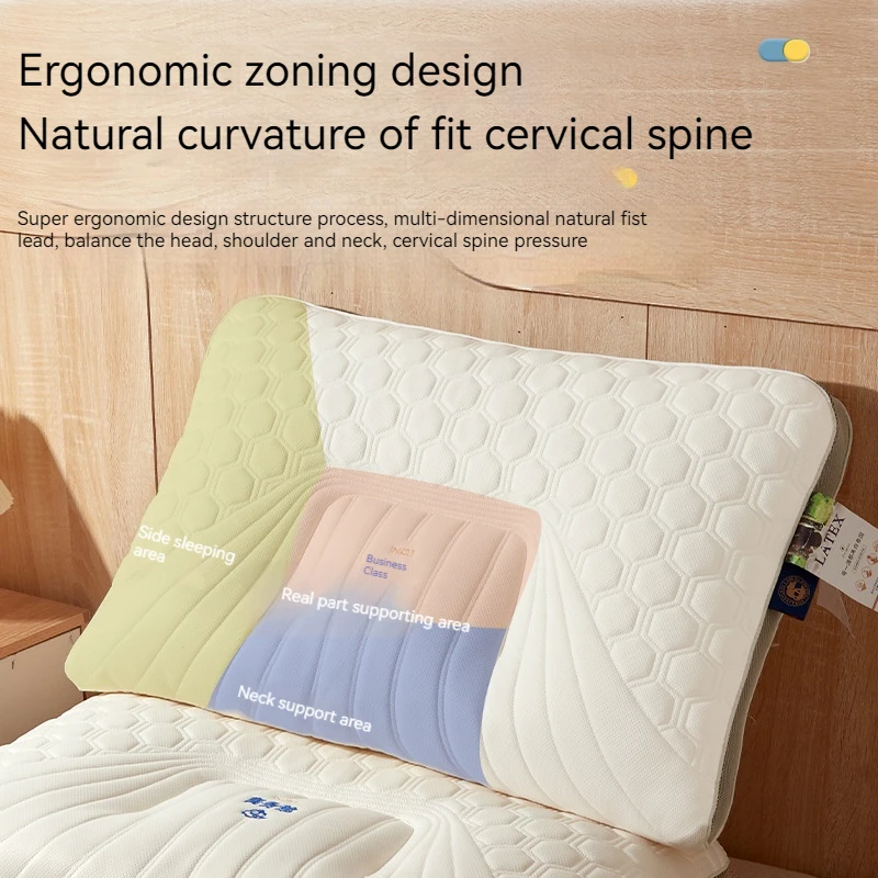 Natural rubber latex pillow comfortable cervical sleep almofada, home/neck cushion suitable for men and women
Natural rubber latex pillow comfortable cervical sleep almofada, home/neck cushion suitable for men and women