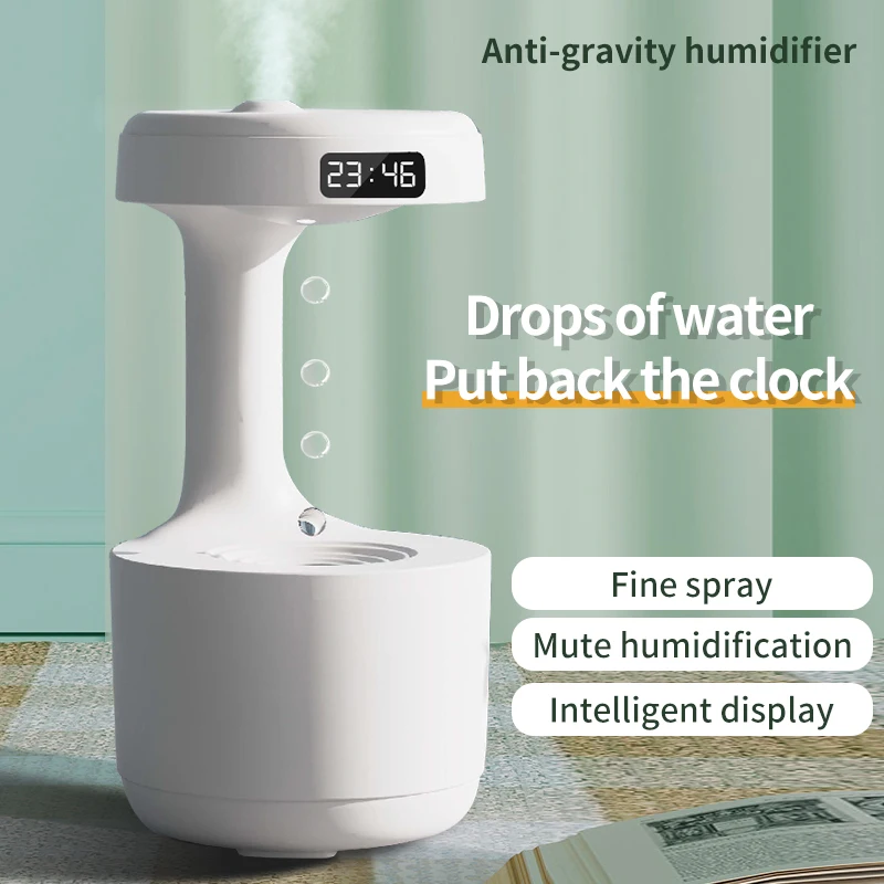

800ML USB Anti Gravity Air Humidifier Ultrasonic Aromatherapy Levitating Water Drops Mist Maker Fogger LED Light Aroma Diffuser