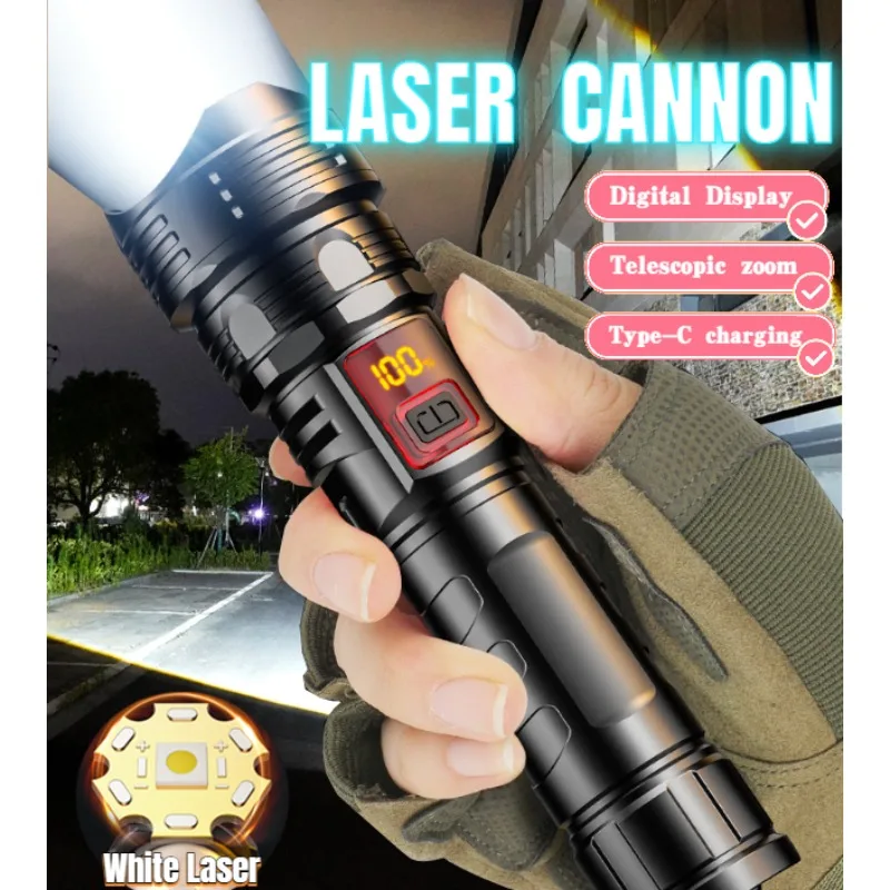 FLSTAR FIRE White Laser Flashlight Type-C Charging Strong Light Telescopic Zoom Long Range Lantern Home Outdoor Camping Torch
FLSTAR FIRE White Laser Flashlight Type-C Charging Strong Light Telescopic Zoom Long Range Lantern Home Outdoor Camping Torch