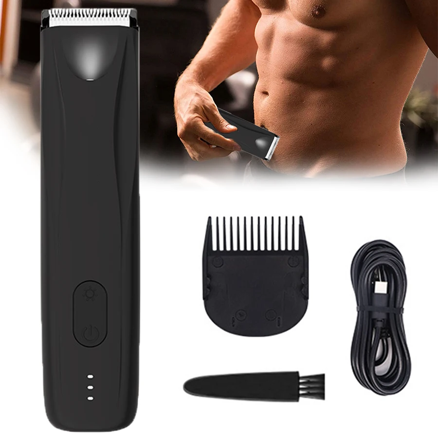 

Men's Electric Groin Hair Trimmer Electric Groin Male Body Hair Clipper Ipx7 Waterproof Ultimate Hygiene Face Razor Shaving