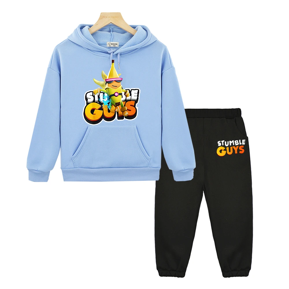 Stumble Guys Anime hoodie Casual sweatshirt boy girl Hooded Sets Fleece Jacket Autumn 2pcs pullover+pants kids boutique clothes
Stumble Guys Anime hoodie Casual sweatshirt boy girl Hooded Sets Fleece Jacket Autumn 2pcs pullover+pants kids boutique clothes