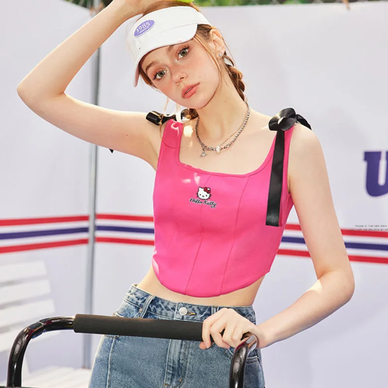 Anime Hello Kitty Camisole Kawaii Kt Cat Fish Bone Vest Girl Y2K Summer Tank Top Cartoon Toy Cute Thin Bandage Bow Crop Top Gift
Anime Hello Kitty Camisole Kawaii Kt Cat Fish Bone Vest Girl Y2K Summer Tank Top Cartoon Toy Cute Thin Bandage Bow Crop Top Gift