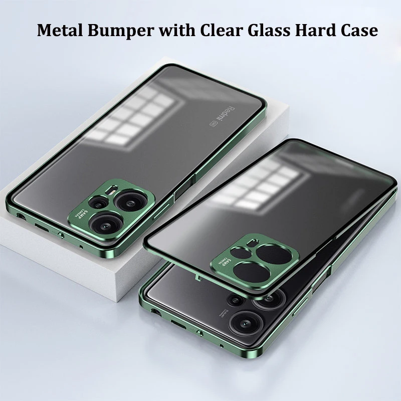 For Xiaomi Redmi Note 12 Turbe Case Shockproof Metal Bumper with Clear Glass Hard Cover Phone Case for Redmi Note 12 Turbe 5G
For Xiaomi Redmi Note 12 Turbe Case Shockproof Metal Bumper with Clear Glass Hard Cover Phone Case for Redmi Note 12 Turbe 5G
