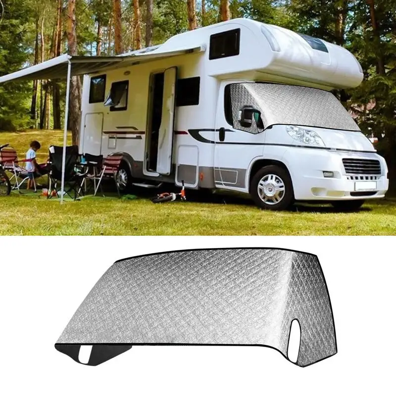 RV Windshield Snow Cover For C-Class Fords E450 Sunshade With Mirror Cutout 4-Layer Silver Shade Durable RV Windscreen Cover
RV Windshield Snow Cover For C-Class Fords E450 Sunshade With Mirror Cutout 4-Layer Silver Shade Durable RV Windscreen Cover