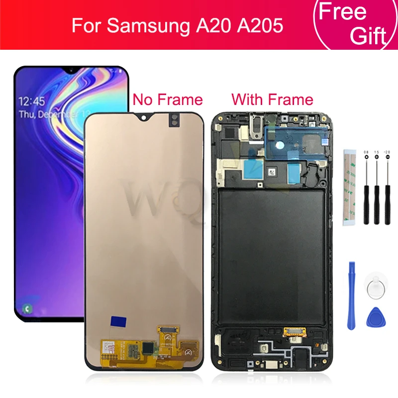 OLED For Samsung A20 LCD A205 LCD Display Touch Screen Digitizer Assembly With frame For Galaxy A205U Screen Replacement Parts
OLED For Samsung A20 LCD A205 LCD Display Touch Screen Digitizer Assembly With frame For Galaxy A205U Screen Replacement Parts