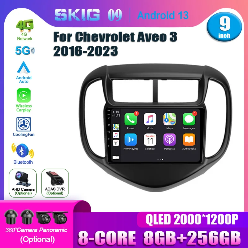 

Android 13.0 For Chevrolet Aveo 3 2016 - 2023 Car Auto Radio Rear Camera GPS Navigation Carplay Multimedia Player BT No 2din DVD