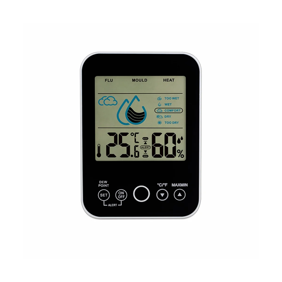 

LCD Digital Thermometer Hygrometer Indoor Temperature Sensor Healthy Care Monitor Humidity Meter Weather Station Black