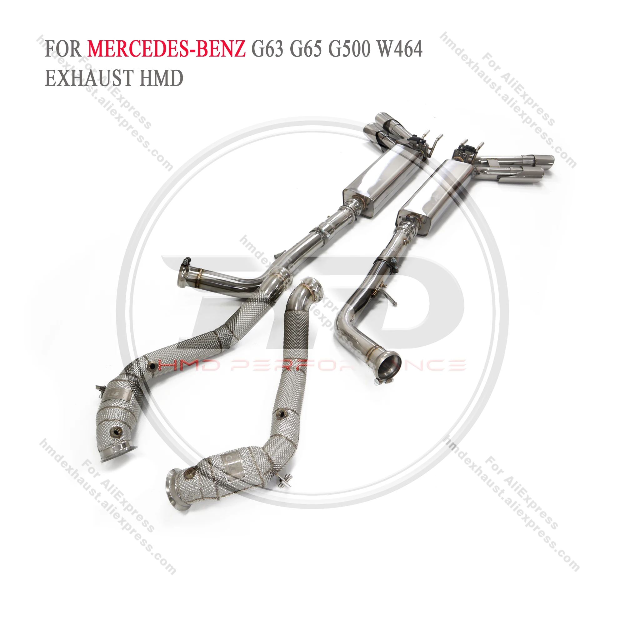 

HMD stainless steel exhaust system complete for Mercedes-Benz G63 G65 G500 W464 auto accessories electronic valves