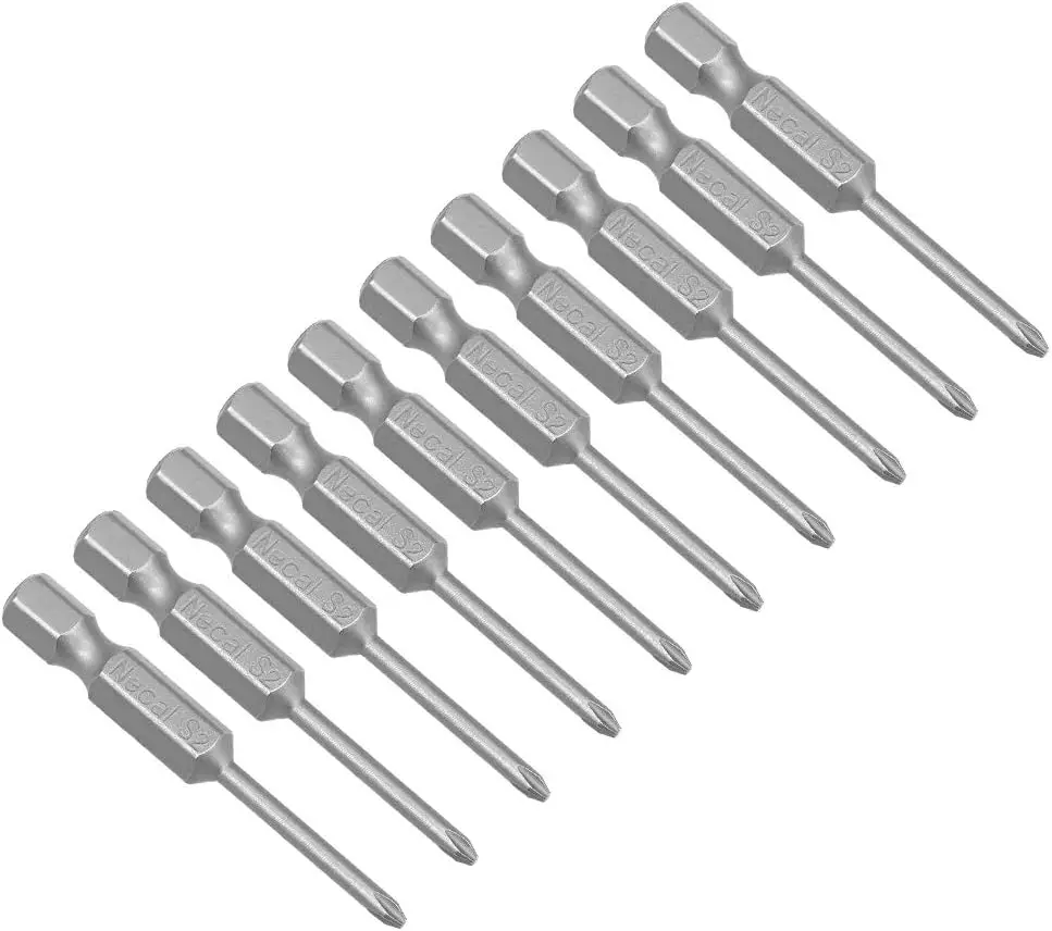 10 Pcs 1.6mm PH00 Magnetic Phillips Screwdriver Bits, 1/4 Inch Hex Shank 2-inch Length S2 Power Tool
10 Pcs 1.6mm PH00 Magnetic Phillips Screwdriver Bits, 1/4 Inch Hex Shank 2-inch Length S2 Power Tool