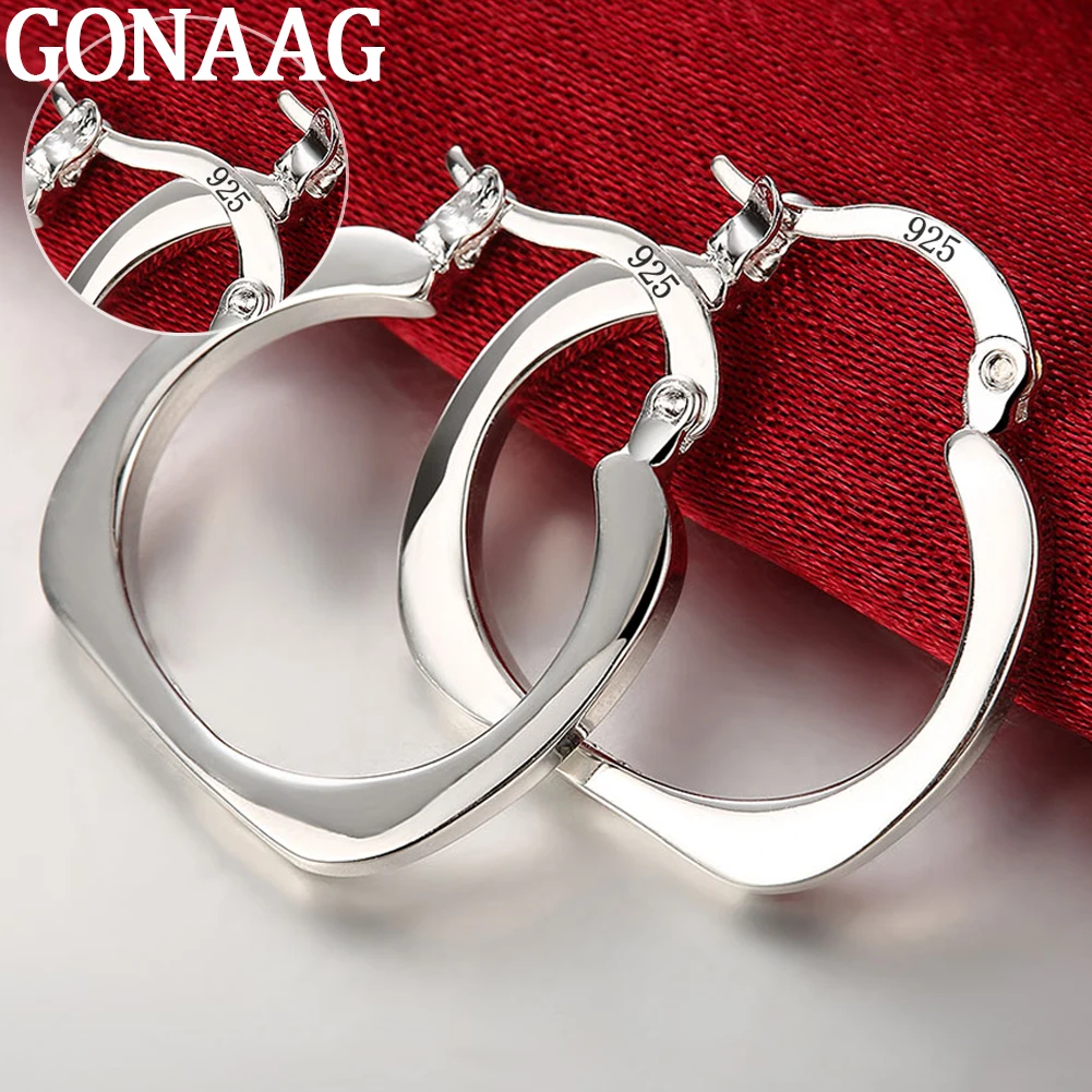 925 Sterling Silver Flat Square Round 20mm Hoop Earrings For Woman Wedding Engagement Fashion Party Charm Jewelry
925 Sterling Silver Flat Square Round 20mm Hoop Earrings For Woman Wedding Engagement Fashion Party Charm Jewelry