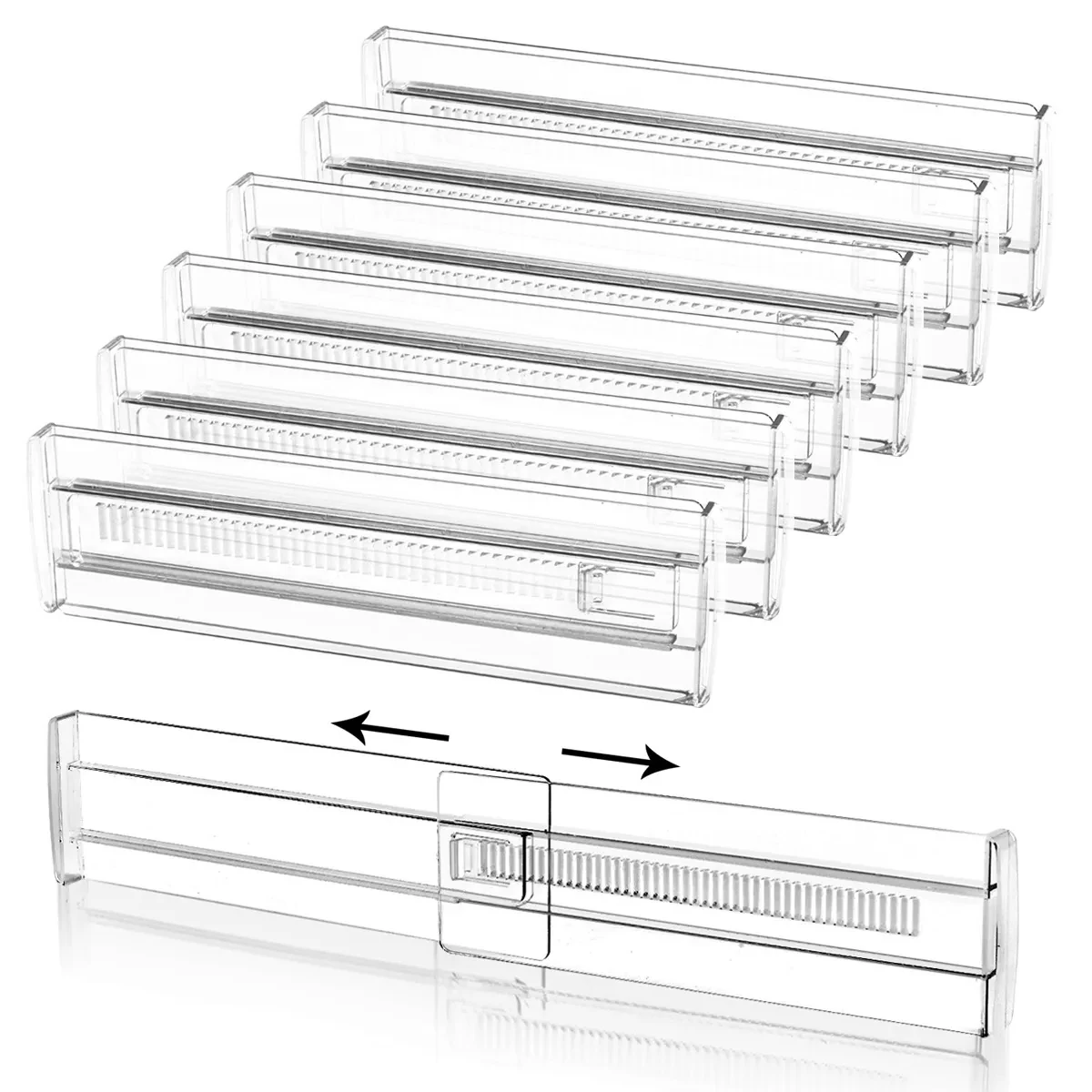 Adjustable Drawer Divider Organizer,Expandable Kitchen Clear Drawer Organiser Separator for Bedroom,Clothes,Bathroom,Closet 
Adjustable Drawer Divider Organizer,Expandable Kitchen Clear Drawer Organiser Separator for Bedroom,Clothes,Bathroom,Closet