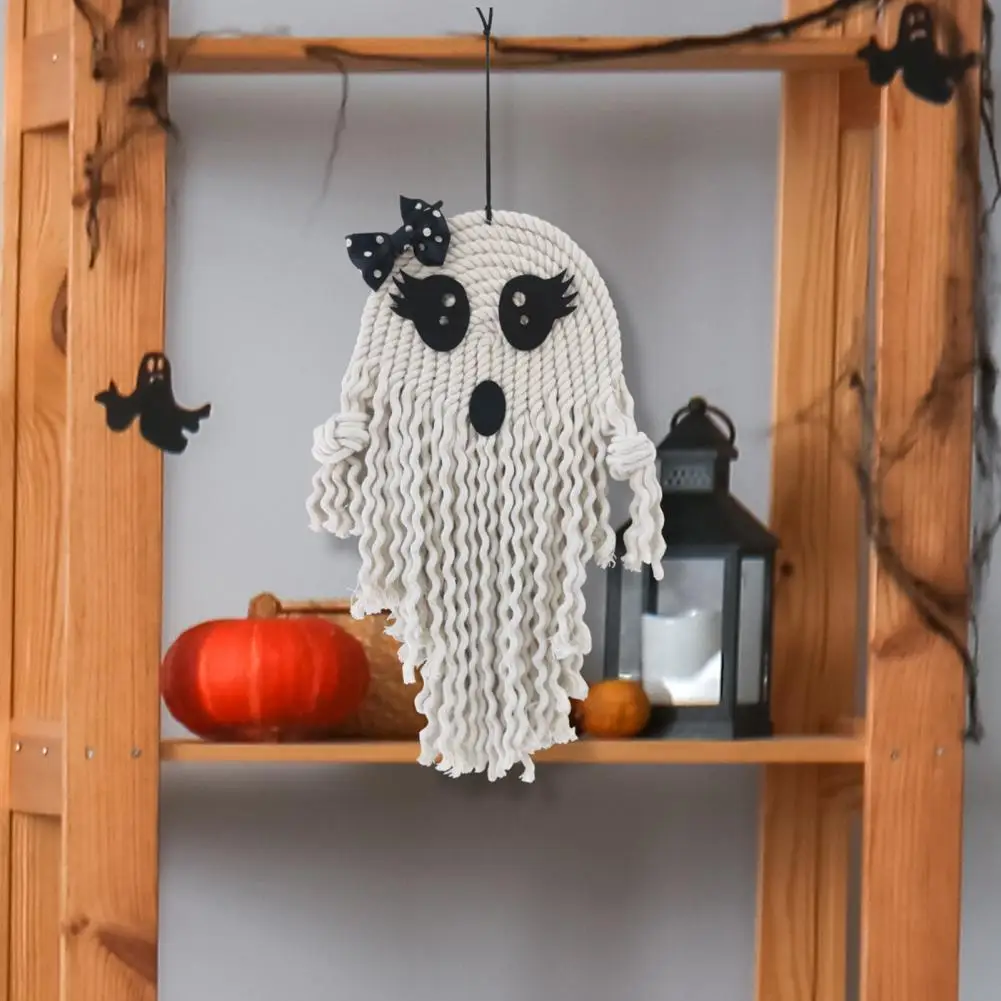 

Ghost Ornament Halloween Boho Tapestry Wall Hanging Spooky Ghost Ornament for Bedroom Living Room Decor Halloween Ghost Tapestry