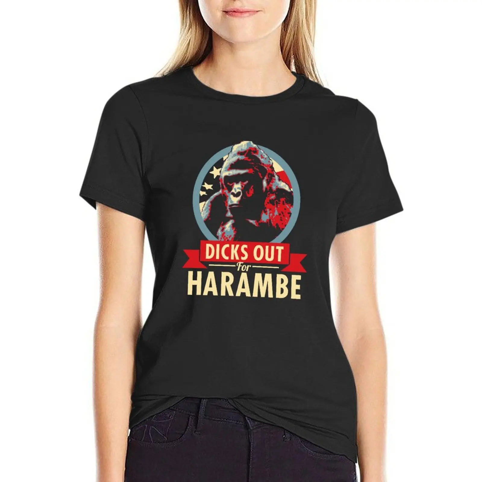Hail to the Chimp (Dicks out for Harambe) T-Shirt korean fashion graphics Blouse white t-shirt dress for Women sexy
Hail to the Chimp (Dicks out for Harambe) T-Shirt korean fashion graphics Blouse white t-shirt dress for Women sexy