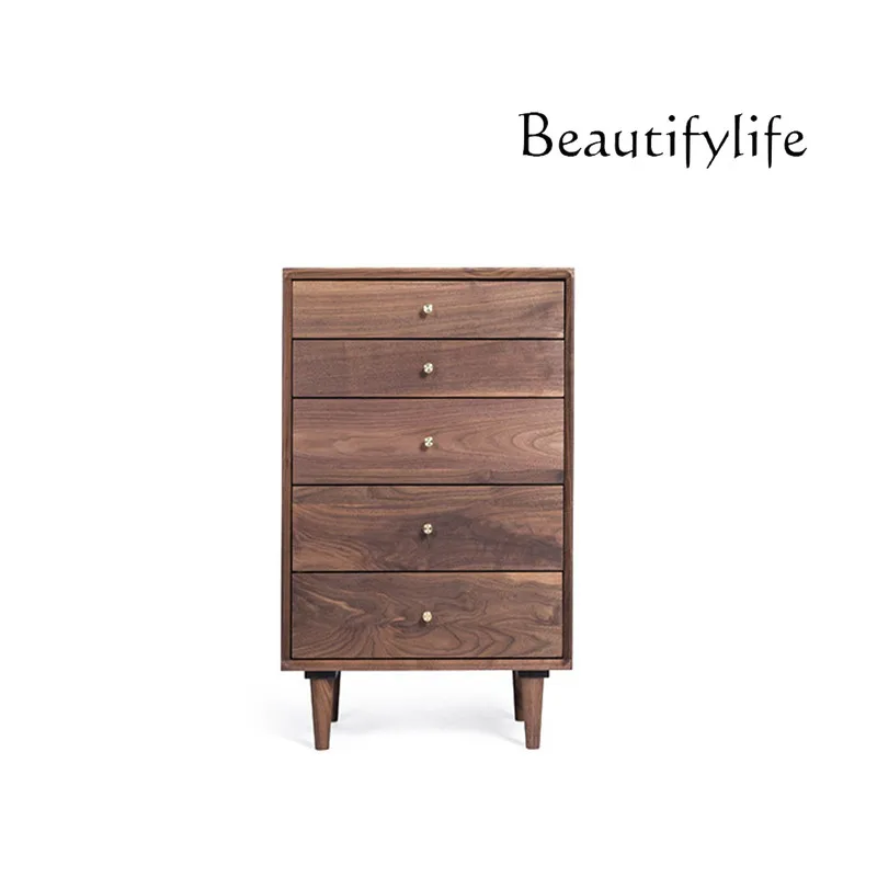 

Nordic Solid Wood Bedroom Living Room Fashion Side Cabinet Locker Room Small Storage Bedside Small Chest of Drawers