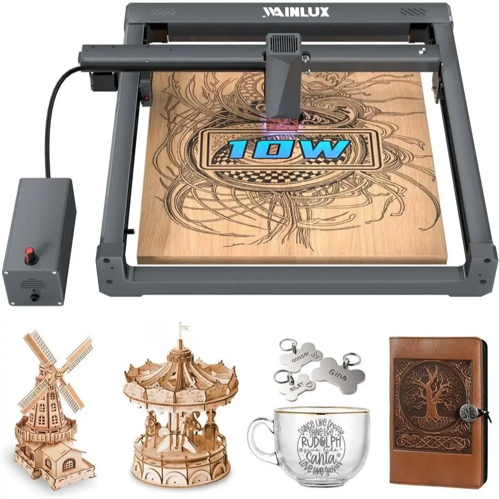 Wainlux L6 80W Laser Engraver With Air Pump Powerful Laser Engraving Cutting Machine Marking Printer For Metal Acrylic Jewelry
Wainlux L6 80W Laser Engraver With Air Pump Powerful Laser Engraving Cutting Machine Marking Printer For Metal Acrylic Jewelry