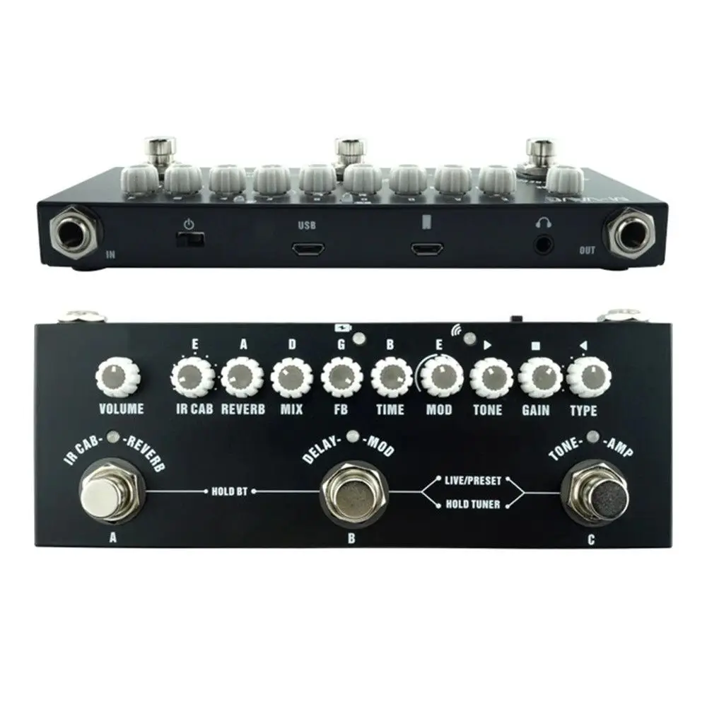 Portable Music Effector Recording Audio Interface Effects Looper Chorus Processor Guitar Effect Pedal Combined Guitar Pedal
Portable Music Effector Recording Audio Interface Effects Looper Chorus Processor Guitar Effect Pedal Combined Guitar Pedal
