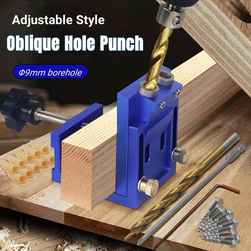 9MM Adjustable Inclined Hole Positioner Woodworking Puncher Aluminum Diagonal Hole Punch Locating Pin Fixture Drilling Guider
9MM Adjustable Inclined Hole Positioner Woodworking Puncher Aluminum Diagonal Hole Punch Locating Pin Fixture Drilling Guider
