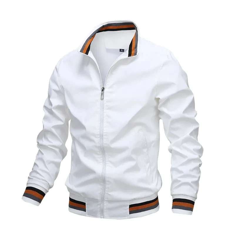 

2024 Autumn/Winter Men's stand-up collar casual zipper Jacket Outdoor sports jacket Men's trench jacket Waterproof bomber