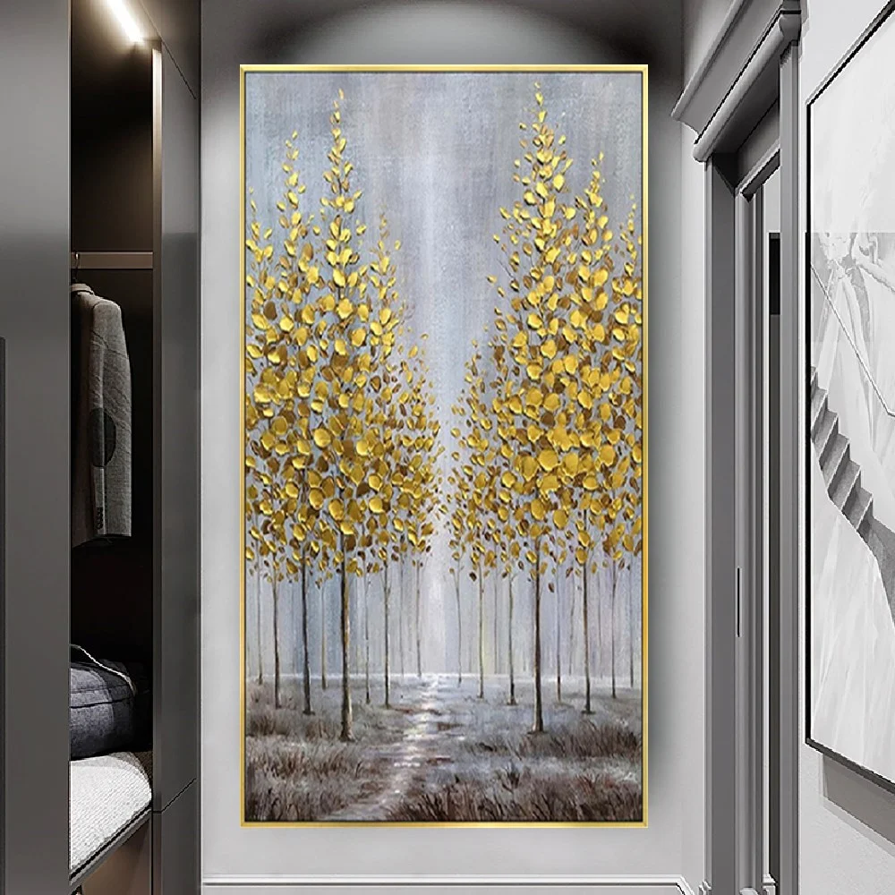 Large Hand-Painted Gold Oil Painting On Canvas Wall Art Picture Palette Tree Layer Pistol Color Posters Mural Decor Living Room
Large Hand-Painted Gold Oil Painting On Canvas Wall Art Picture Palette Tree Layer Pistol Color Posters Mural Decor Living Room