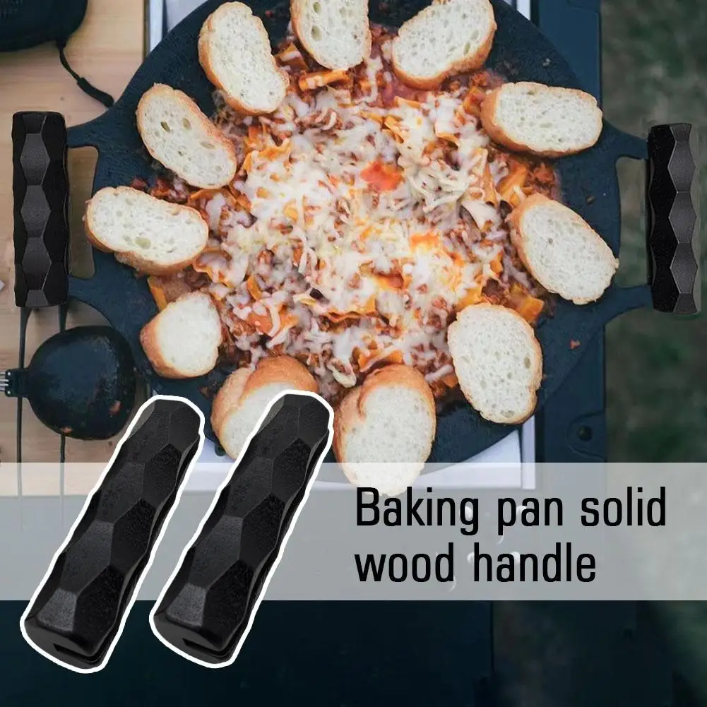 

Сковорода для выпечки T2A9, многослойная Сковорода из массива дерева с ручкой, предотвращает ожоги, высокий аксессуар, подходит для кемпинга