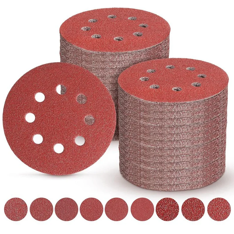105PCS Sanding Disc Hook And Loop Sanding Discs, 8 Hole Red Sand Paper 40,60,80,120,180,240,320,400,600 Girts
105PCS Sanding Disc Hook And Loop Sanding Discs, 8 Hole Red Sand Paper 40,60,80,120,180,240,320,400,600 Girts