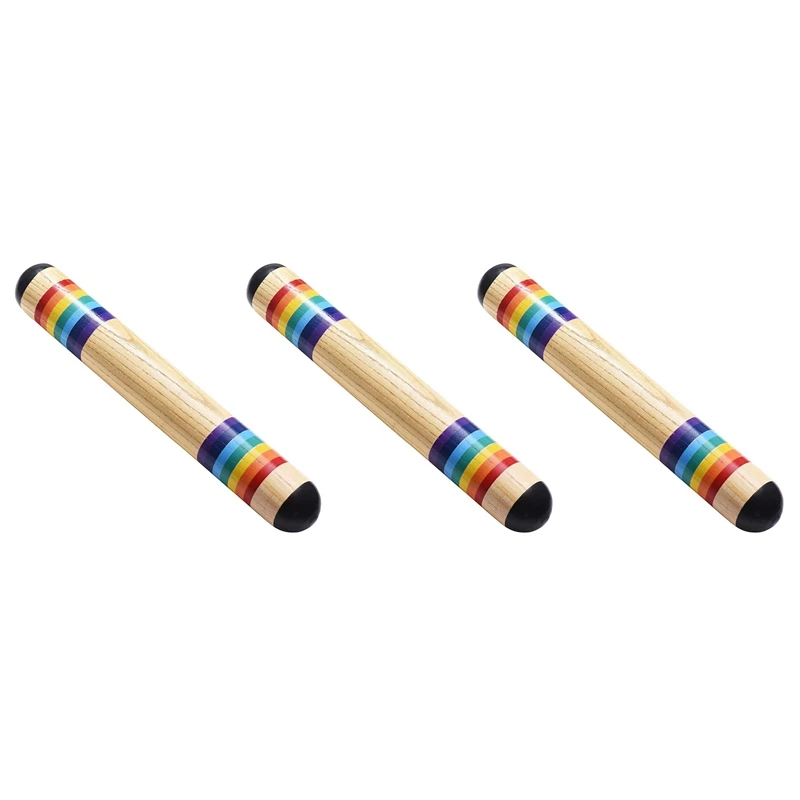 

Тройная деревянная палочка для дождя, деревянная палочка для дождя, музыкальный инструмент, звуковая игрушка для малышей, детей
