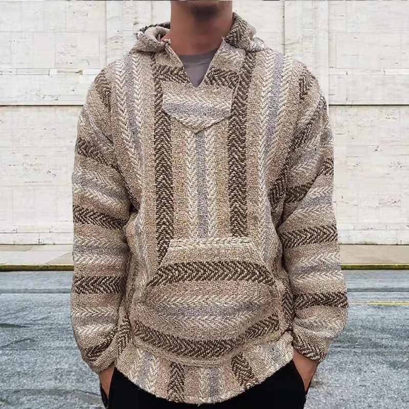 Men's Harajuku Tops Vintage Stripe Hoodie Sweater For Men Winter Warm Knitted Long Sleeve V-neck Pullover Jumper Pocket Spring
Men's Harajuku Tops Vintage Stripe Hoodie Sweater For Men Winter Warm Knitted Long Sleeve V-neck Pullover Jumper Pocket Spring