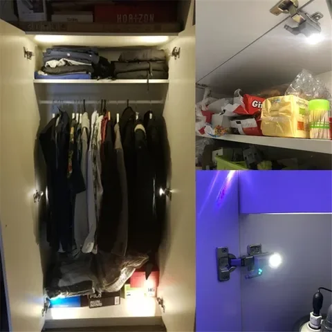 

20pcs/10pcs Cupboard Inner Hinge Lamp Universal LED Under Cabinet Light Closet Wardrobe Sensor Light Home Kitchen Night Lights