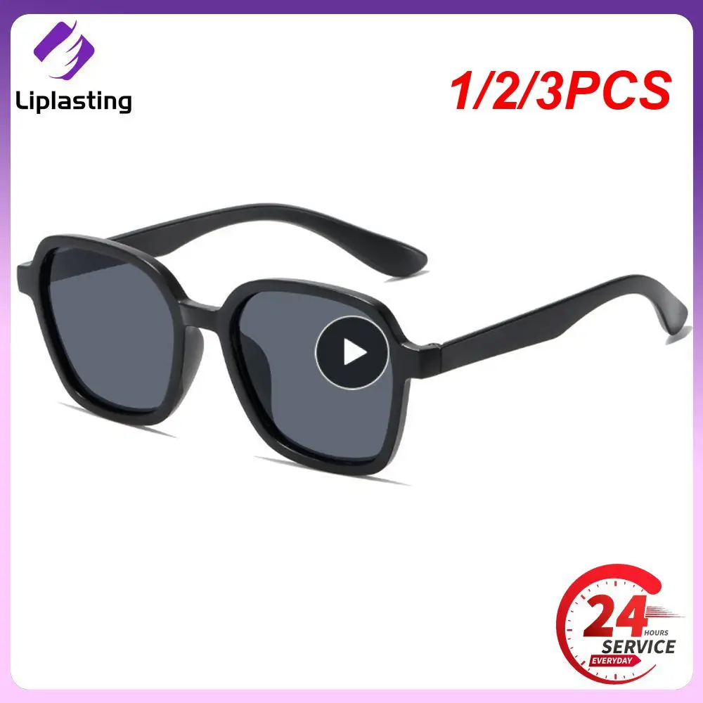 

1/2/3 шт. Uv385 детские солнцезащитные очки износостойкие Очки полная оправа винтажные однотонные прозрачные и яркие аксессуары для одежды в стиле ретро