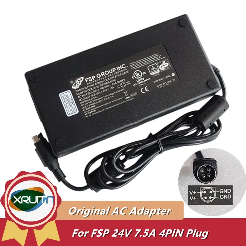 Genuine FSP Switching Power Adapter Charger FSP180-AAAN2 24V 7.5A 4Pin Plug 180W Power Supply
Genuine FSP Switching Power Adapter Charger FSP180-AAAN2 24V 7.5A 4Pin Plug 180W Power Supply