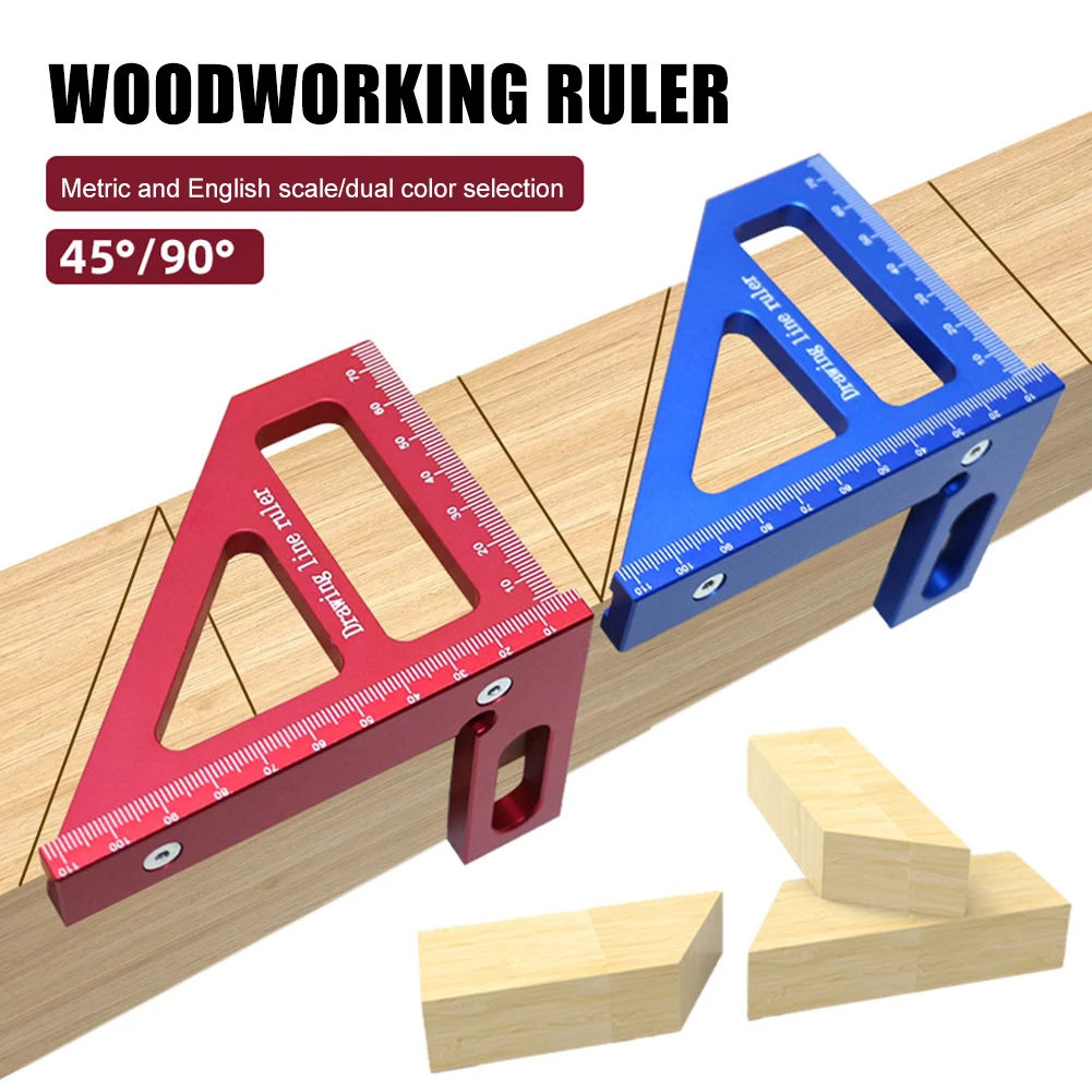 Woodworking Square Protractor Aluminum Alloy Miter Triangle Ruler High Precision Layout Measuring Tool For Engineer Carpenter
Woodworking Square Protractor Aluminum Alloy Miter Triangle Ruler High Precision Layout Measuring Tool For Engineer Carpenter