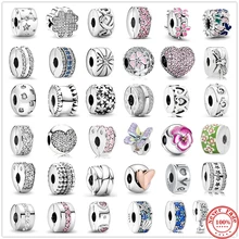 High Quality Silver Color Galaxy Star Cluster Fixing Clip Charm bead Fit Original Pandora Charms Bracelet DIY Jewelry For Women High Quality Silver Color Galaxy Star Cluster Fixing Clip Charm bead Fit Original Pandora Charms Bracelet DIY Jewelry For Women