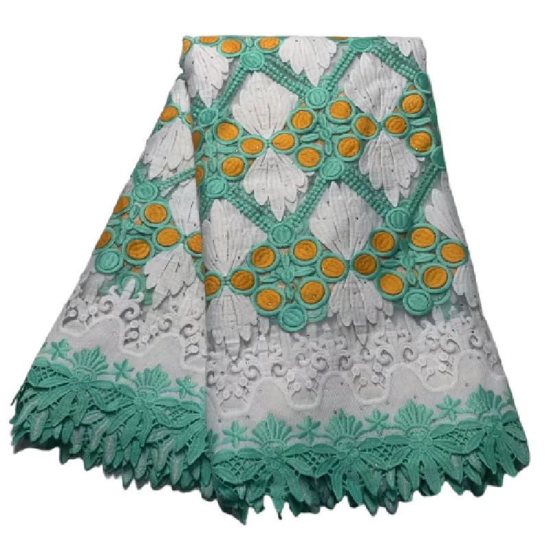 Нигерийская Водорастворимая кружевная ткань, многоцветное высококачественное кружево, африканская кружевная ткань для свадьбы, французское Тюлевое кружево с камнями
Нигерийская Водорастворимая кружевная ткань, многоцветное высококачественное кружево, африканская кружевная ткань для свадьбы, французское Тюлевое кружево с камнями